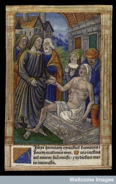 L0038308 Jesus Christ raises Lazarus from his tomb. Coloured
